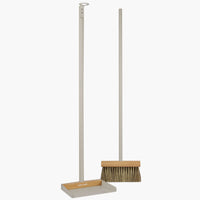 Set of brush and dustpan in light grey