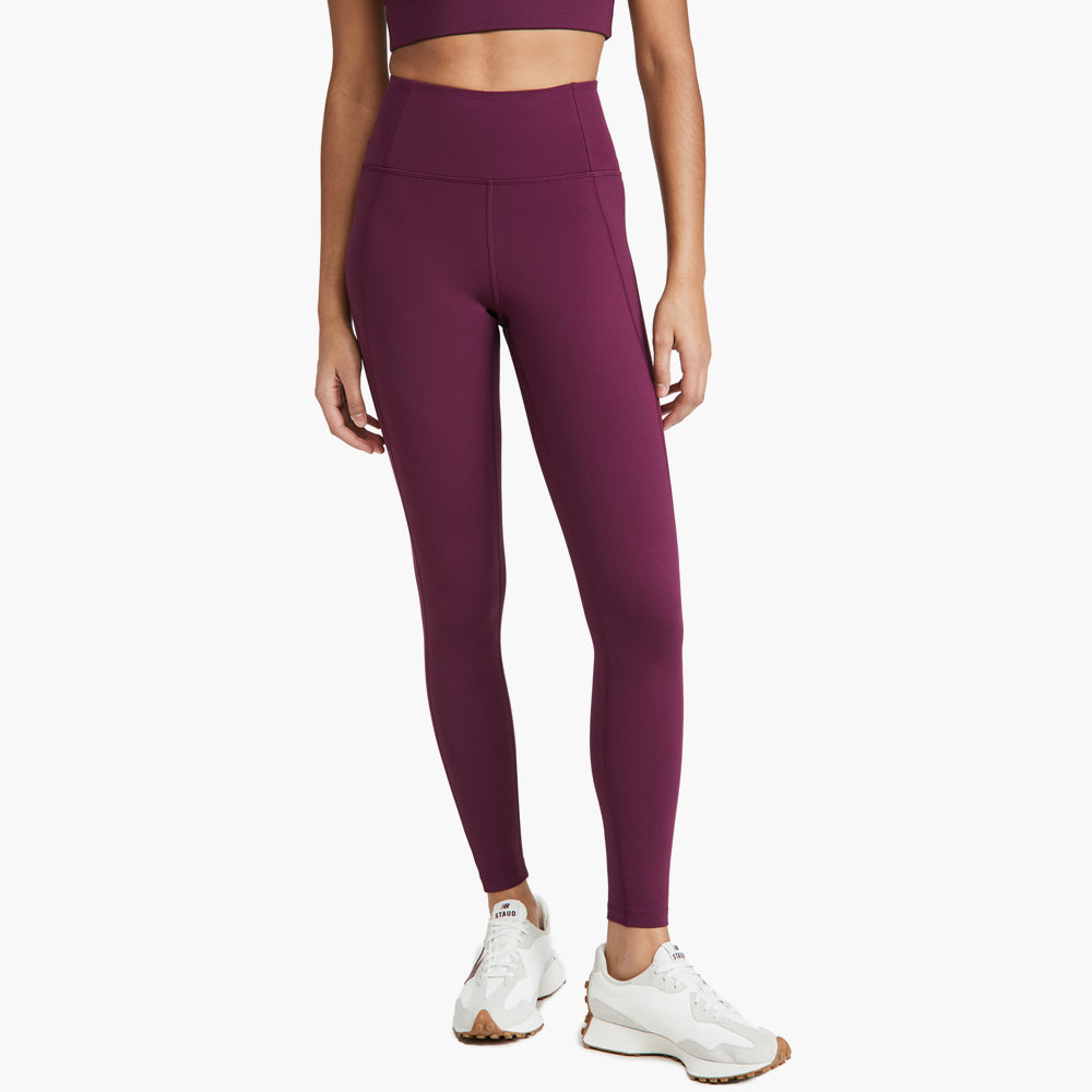 Girlfriend Collective Sustainable High Rise Compressive Leggings in Plum  Size M