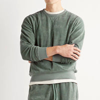 HARTFORD Military Green Cotton Terry Sweatshirt