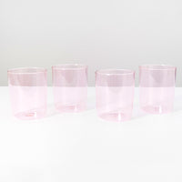 Maison Balzac Set of Four Large Drinking Glasses - PINK