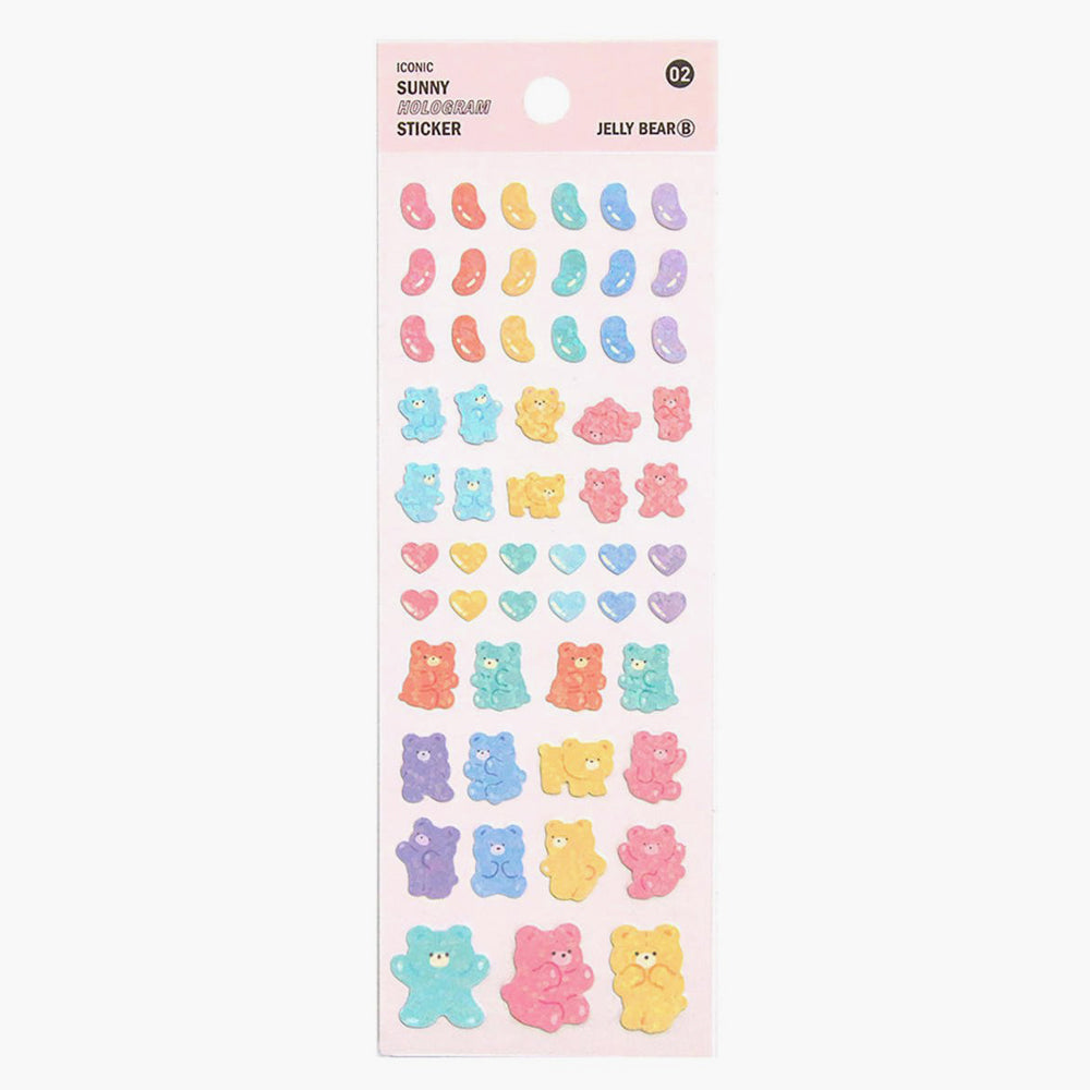 Hologram Jelly Bear Stickers from ICONIC