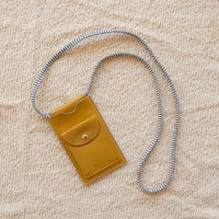Honey Gold Vegan Leather Phone Pouch XL